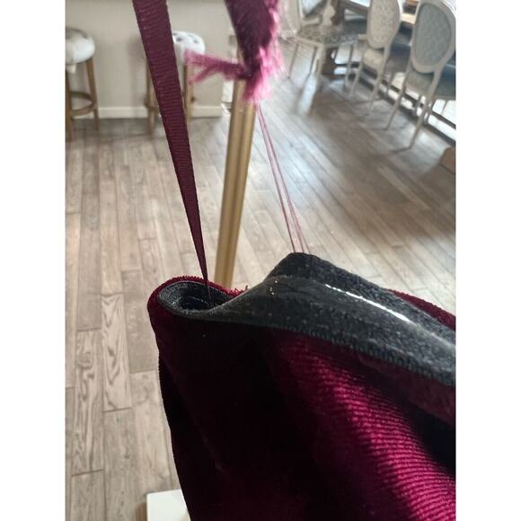 Sage the Label New With Tags Size S Red Misty Velvet Midi Sheath Dress - Picture 5 of 9